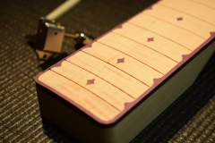 Purpleheart slide guitar neck inlays