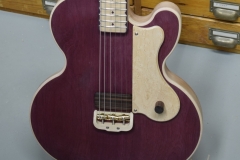 Purpleheart slide guitar body